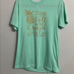 Custom Pineapple Screen Print Tee Medium